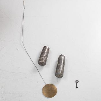 A painted longcase clock. 18th/19th Century.