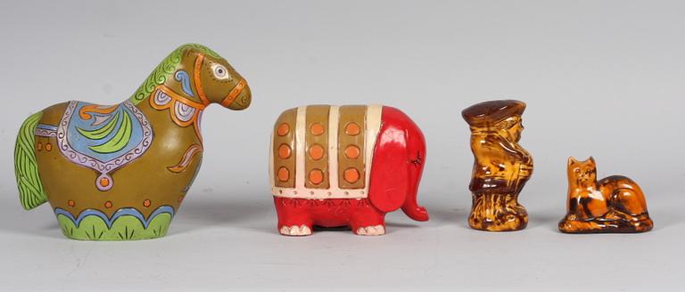 SPARBÖSSOR, 4 st. Keramik. 1900-tal.