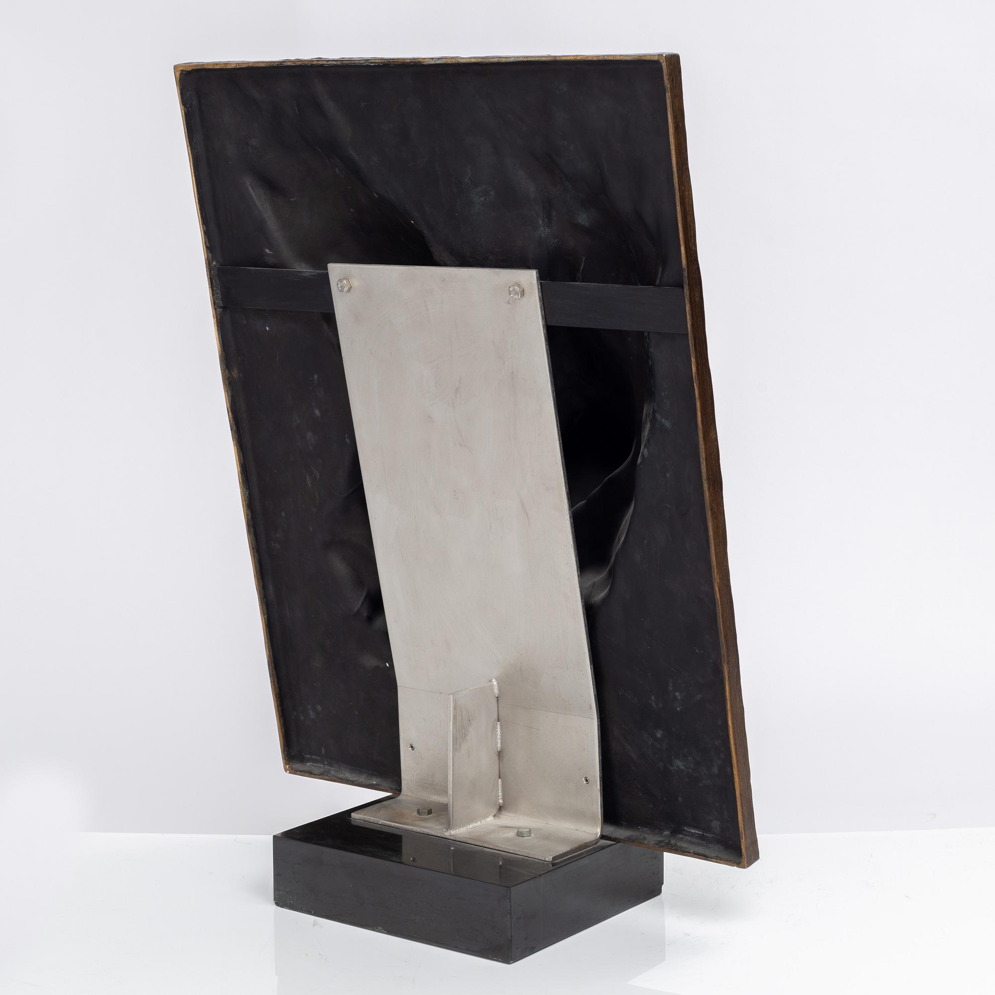 Gudmar Olovson, relief/sculpture. Signed. Numbered. Foundry mark. Bronze, total height 80 cm, length 58.5 cm.