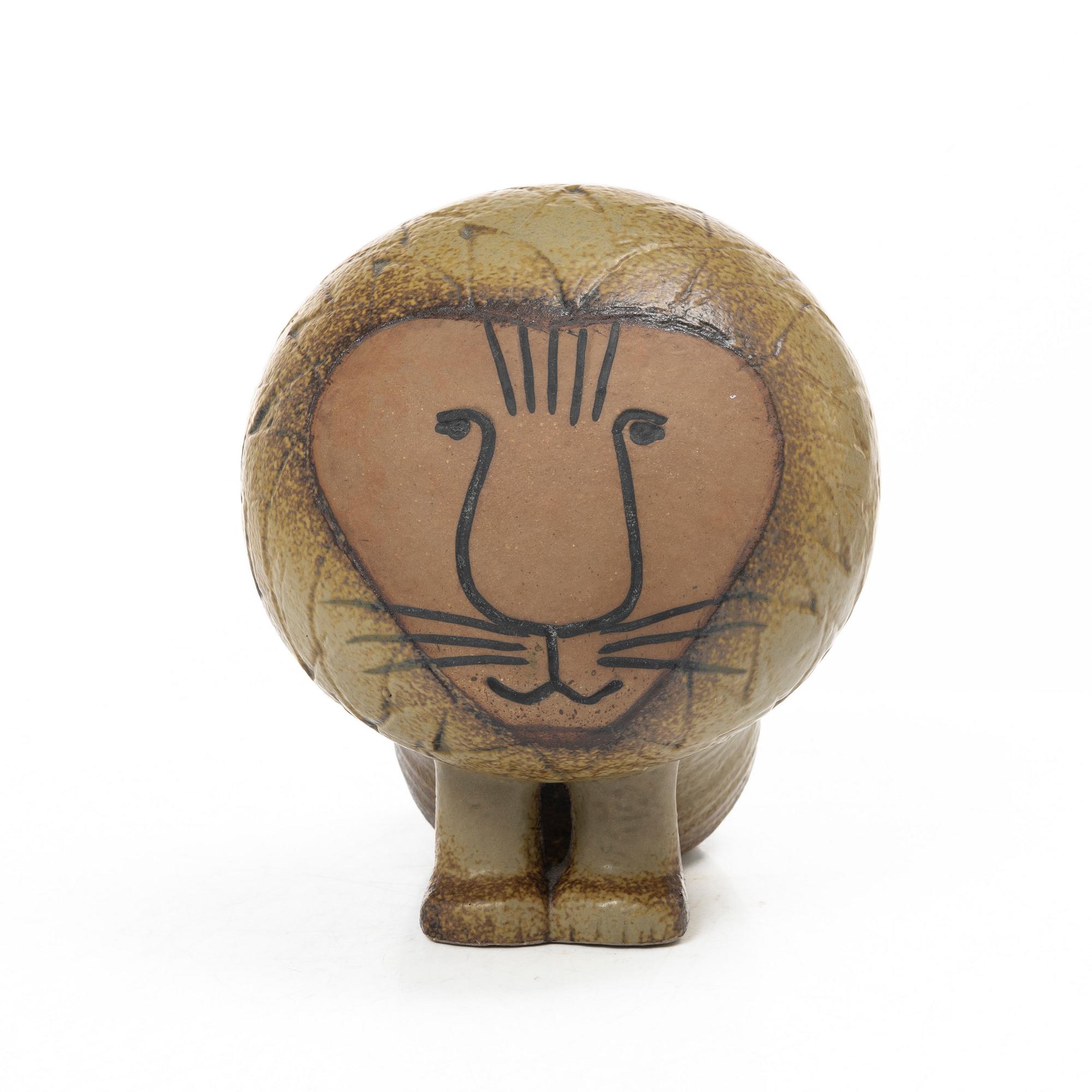 Lisa Larson, a stoneware figurine, 'Lejon Midi', Gustavsberg, Sweden.