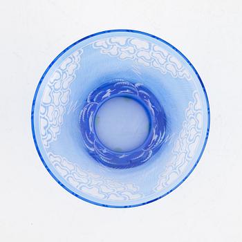 Edward Hald, an 'Åskväder' glass bowl, Orrefors.
