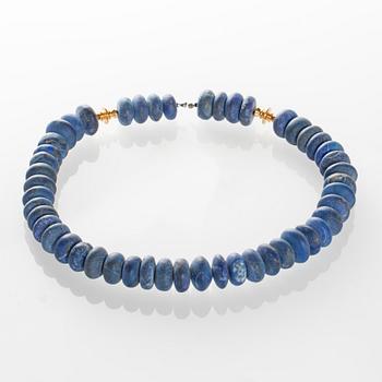COLLIER, Ole Lynggaard, 18K guld med Lapis Lazuli.