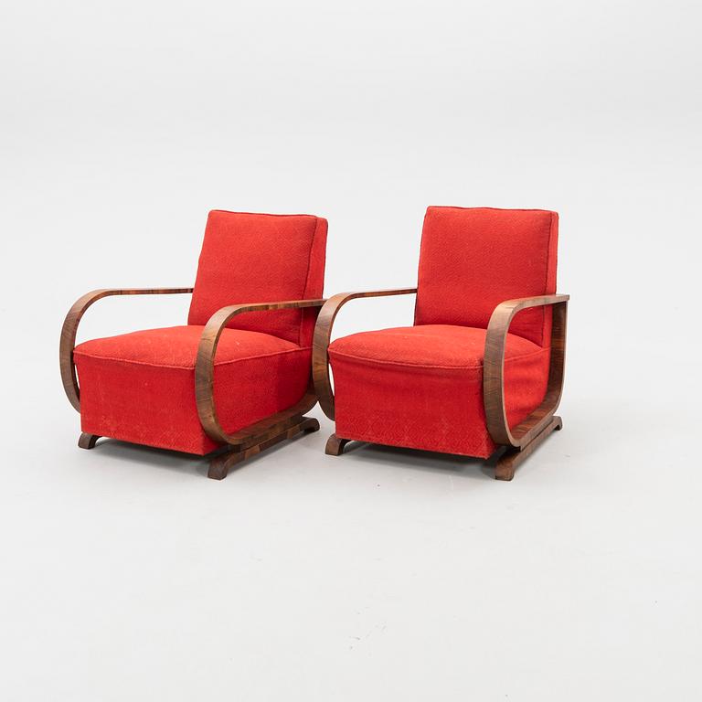 Chairs, a pair of Art Deco from the first half of the 20th century.