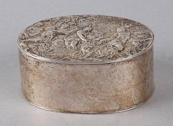 DOSA, silver, barockstil, Gustaf Möllenborg, Stockholm 1847.