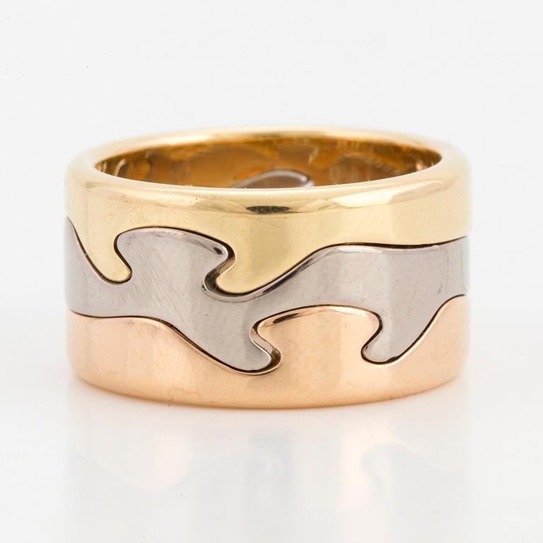 A Georg Jensen Fusion ring, 18K gold in three colours, Nina Koppel.