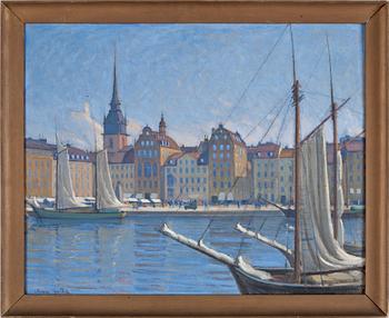 ARON GERLE, olja på duk, sign.