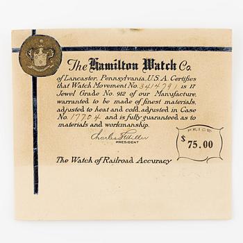 Hamilton, pocket watch, 45 mm.