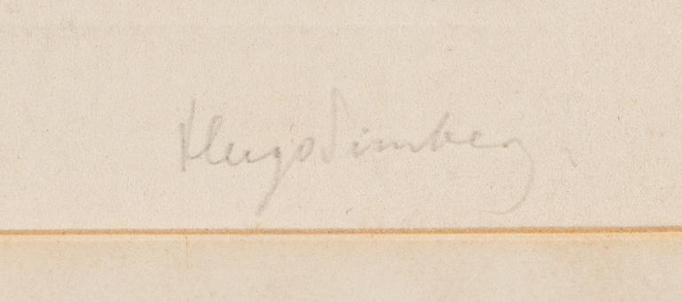 Hugo Simberg, line etching and drypoint, signed on plate and signed in pencil.