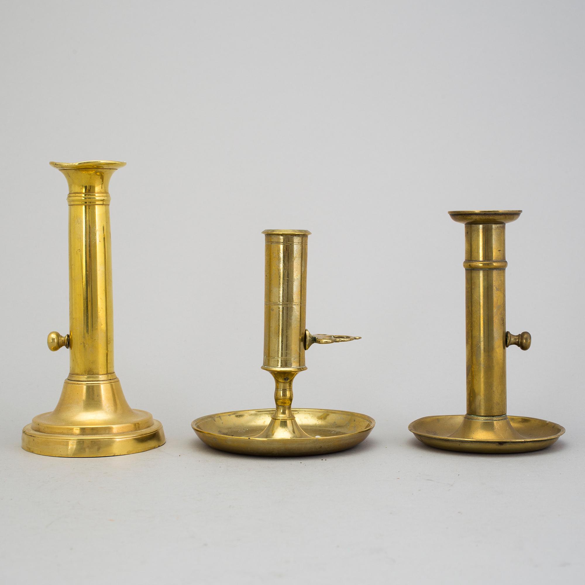 Six candlesticks, 1700-/1800s.