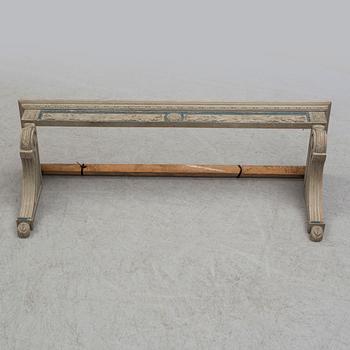 A 19th century French painted canopy.