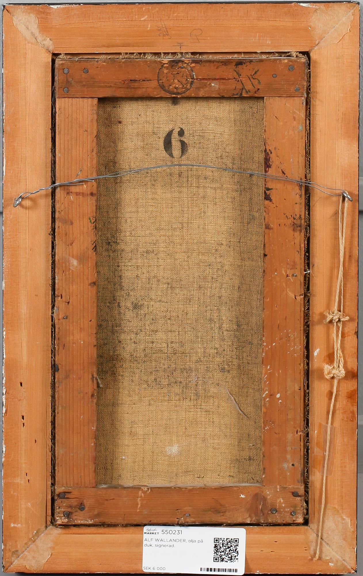 ALF WALLANDER, olja på duk, signerad.