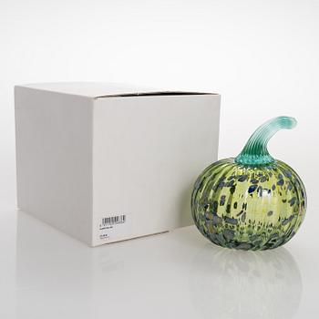 OIVA TOIKKA, A "Pumpkin" big) glass sculpture signed O. Toikka Nuutajärvi.