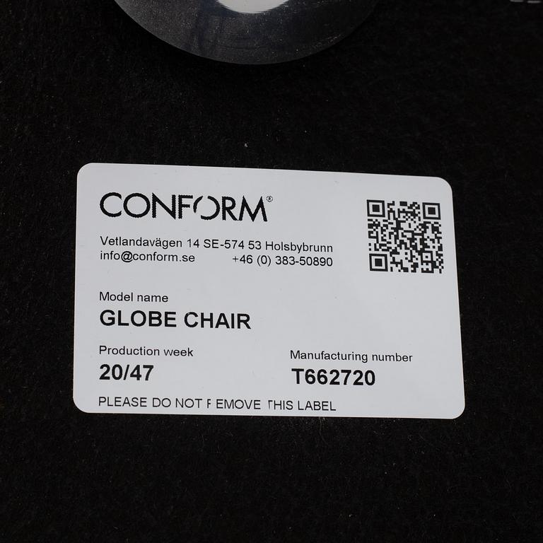 Jahn Aamod, fåtölj med fotpall, Globe, Conform.
