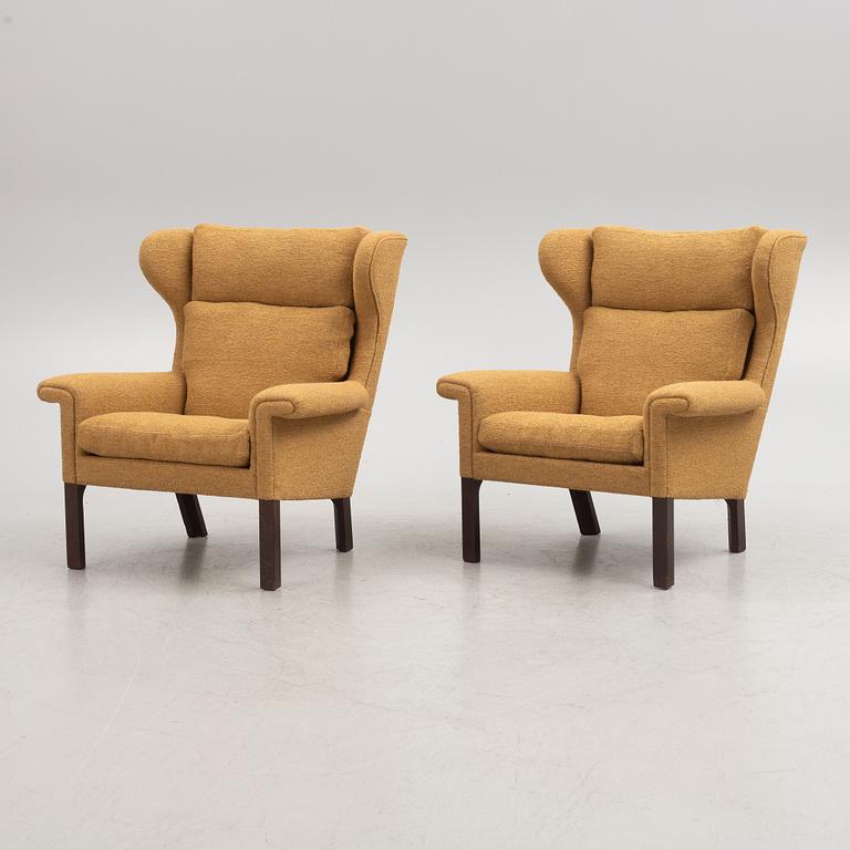 Hans J. Wegner, fåtöljer ett par, Johannes Hansen, 1960-tal.