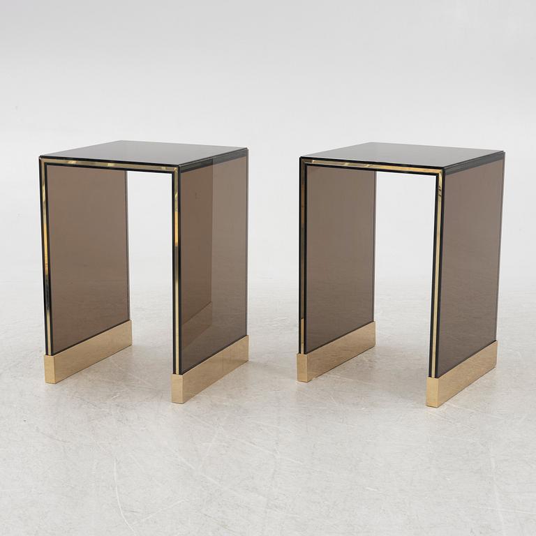 Bedside tables, a pair, 1970s.