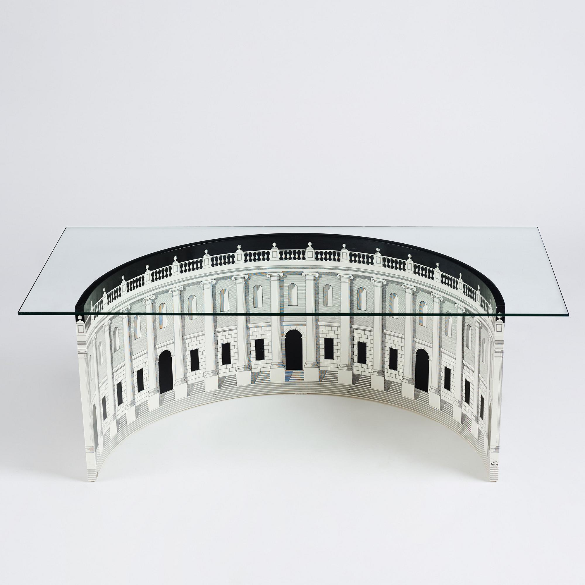Piero Fornasetti, soffbord, "Architettura", Fornasetti, Milano, Italien 2008.