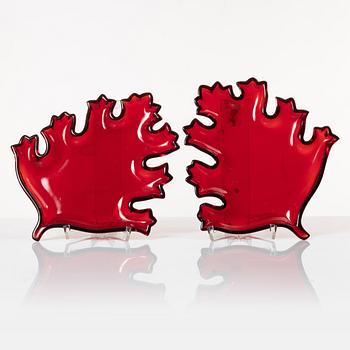 Josef Frank, glass, 2 pcs, Reijmyre for the firm Svenskt Tenn.