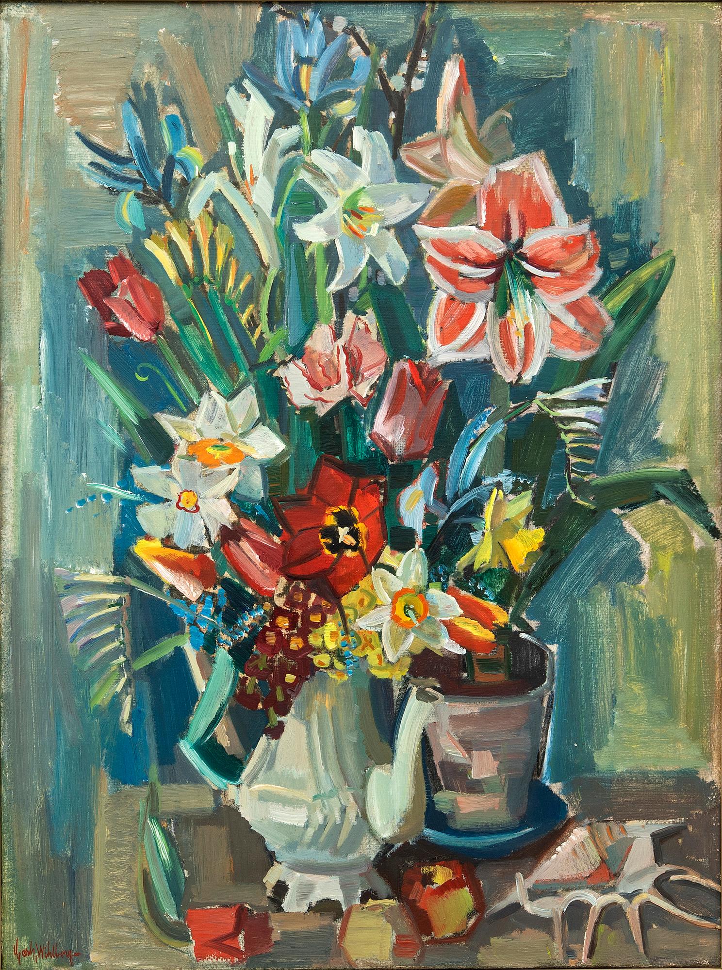 Gerhard Wihlborg, Still life with flowers.