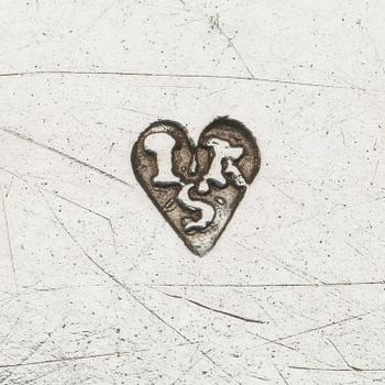 A Danish 18th century silver dish, marks of Jens kieldsen Sommerfeldt (Aalborg 1726-1767).
