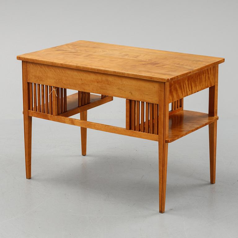 Alf Wallander, attributed to. A birch desk, early 20th Century.