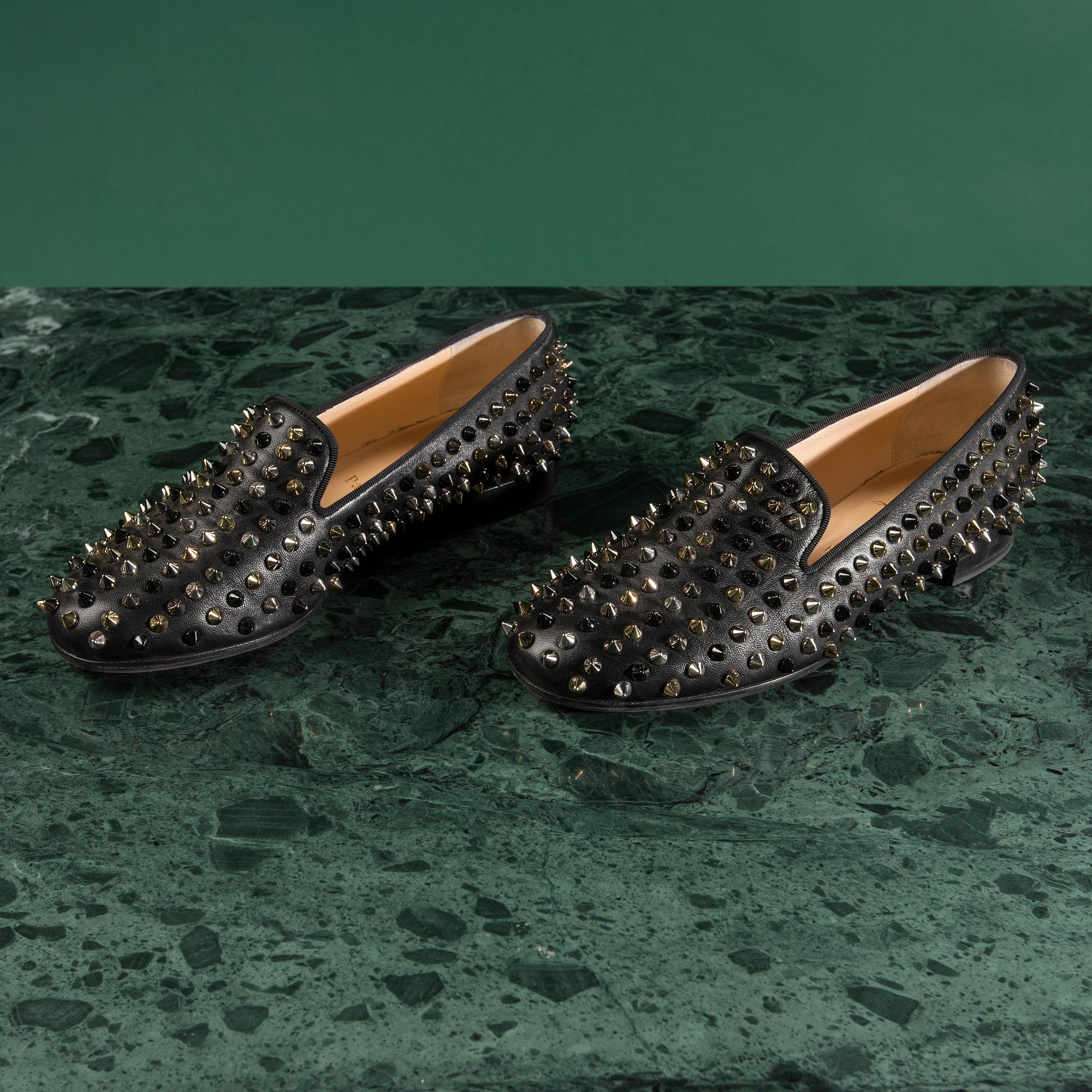 A pair of loafers, "The Rolling Spikes" by CHRISTIAN LOUBOUTIN, in size 38.