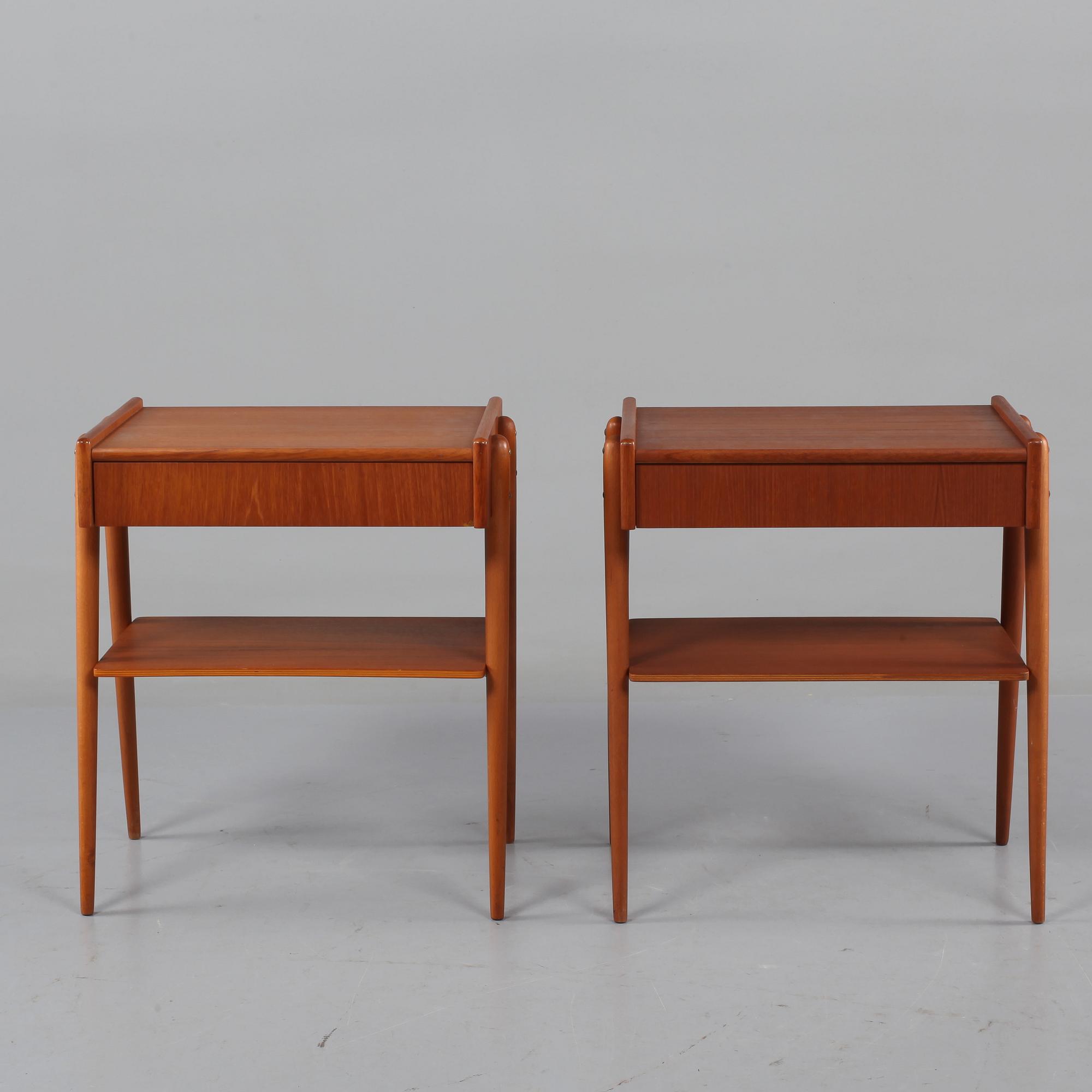 SÄNGBORD, ett par, 1950/60-tal.