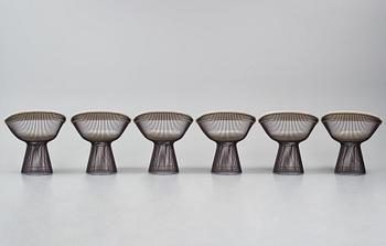 Warren Platner, a set of six "Platner Side Chair" chairs, Knoll International, post 1966.