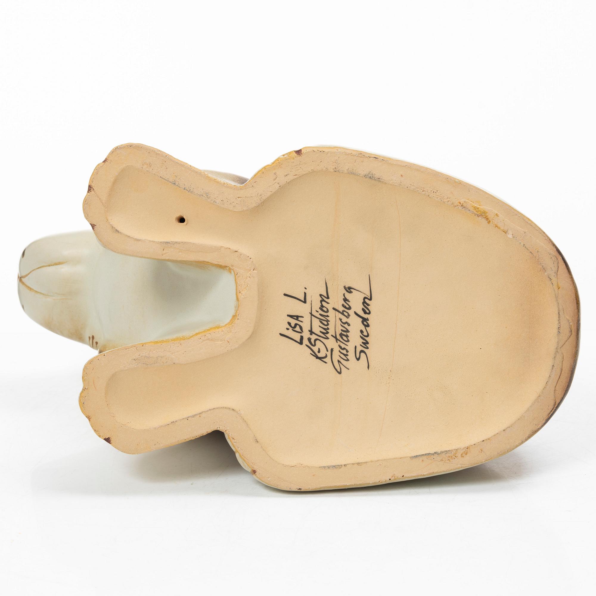 Lisa Larson, a 'Basset Maxi' ceramic sculpture, K-Studion Gustavsberg, Sweden.