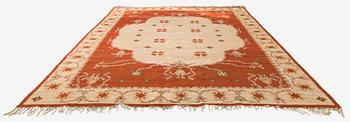 A Finnish flat weave carpet , possibly Orkamo Oy, Finland. Circa 400 x 300 cm.