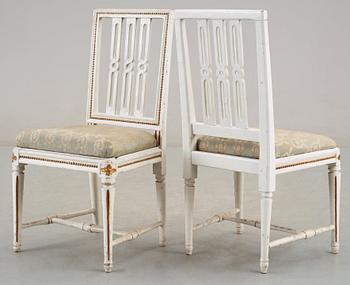 Six Gustavian chairs by A. Hellman.