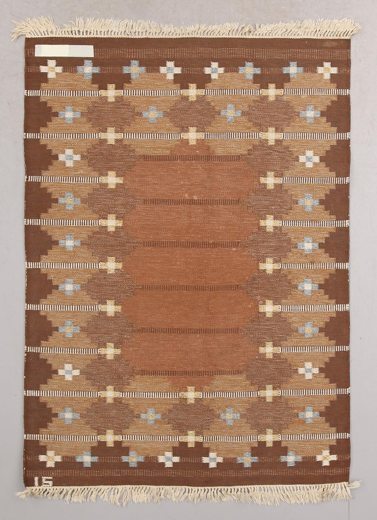 MATTA, rölakan, Ingegerd Silow märkt med monogram. Ca 140 x 195 cm.