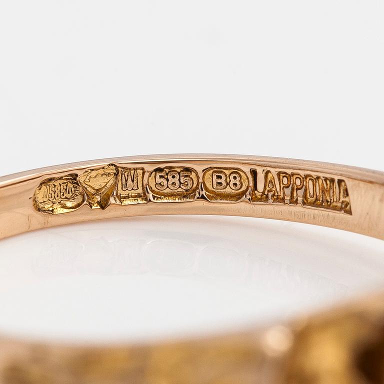 Björn Weckström, ring, "Litet ord", 14K guld och odlad pärla. Lapponia 1979.