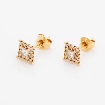 Diamond earrings.