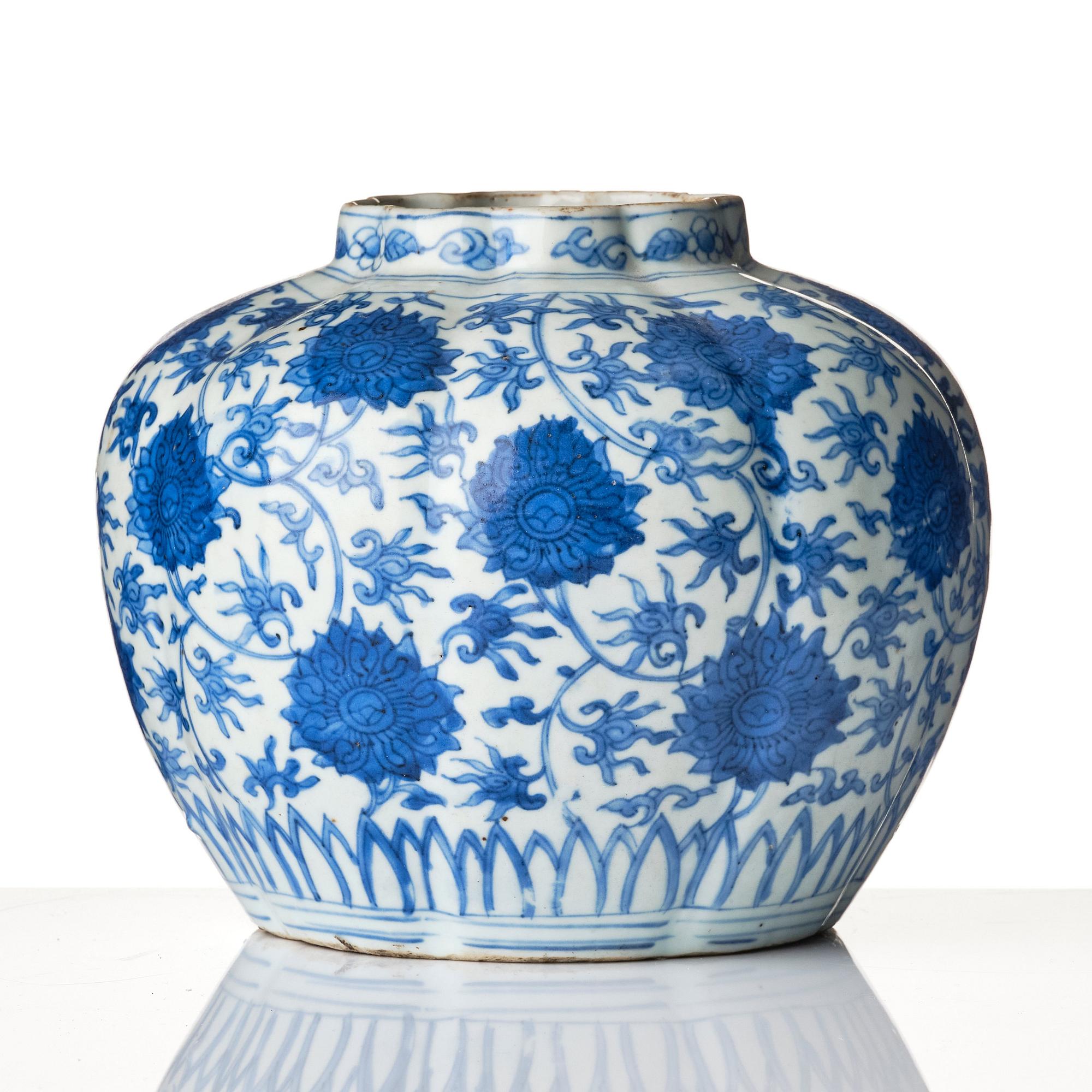 Kruka, porslin. Mingdynastin, Wanli (1572-1620).