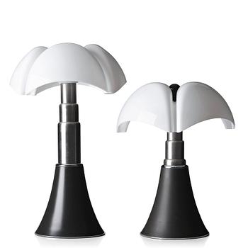 24. Gae Aulenti, a pair of "Pipistrello" table lights, Martinelli Luce, Italy post 1965.