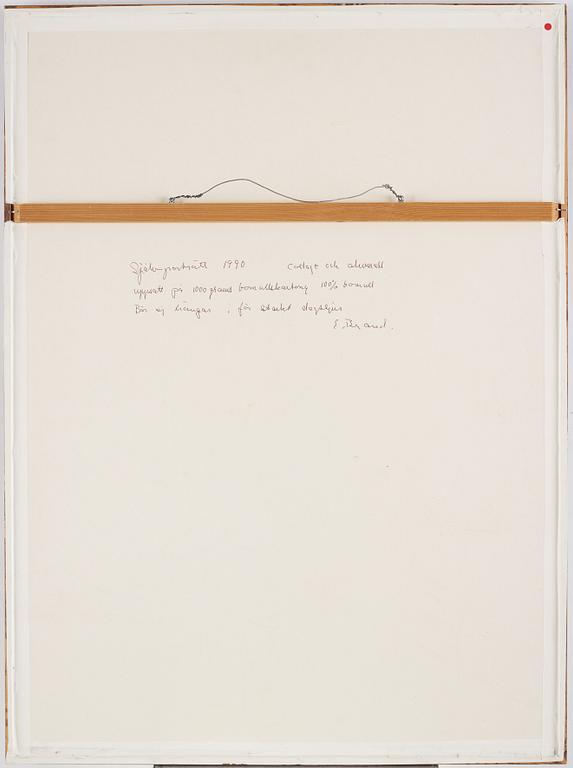 ERLAND BRAND, collage and watercolor, signed and dated 1990.