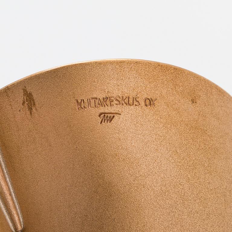 Tapio Wirkkala, skål, brons, TW 4, Kultakeskus, Modellen formgiven 1954.