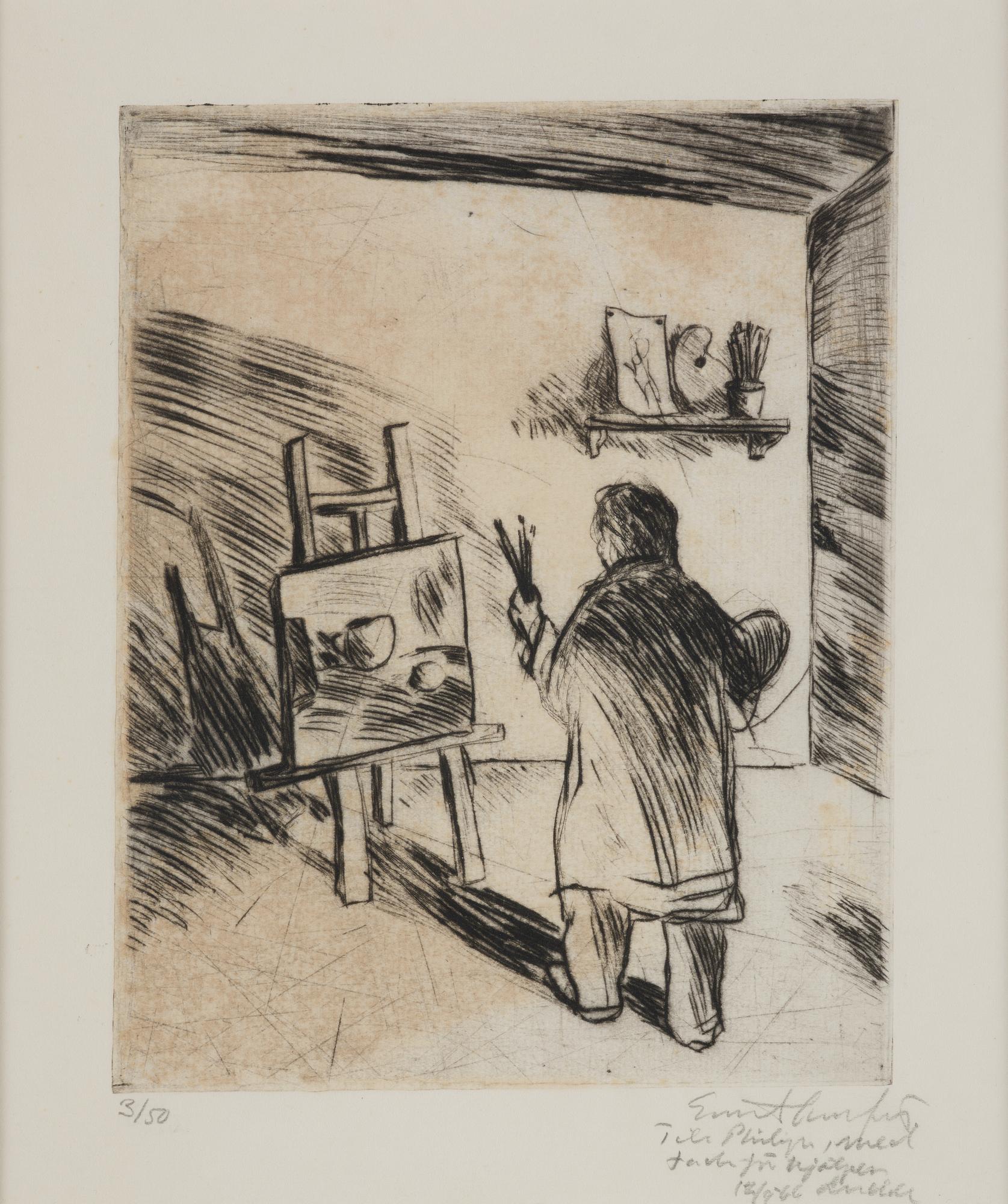 Evert Lundquist, "The Painter in the Studio".