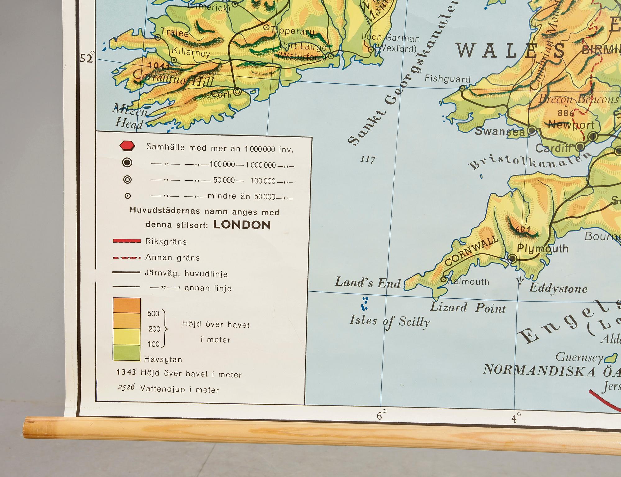 SKOLKARTA, Generalstabens Litografiska Anstalt, 1958.