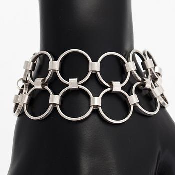 Kaija Aarikka, a silver bracelet, Finland, 1966.