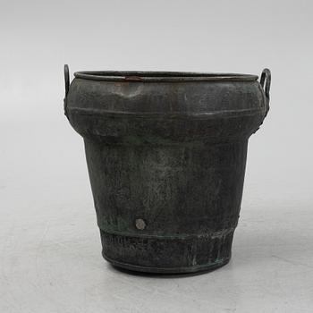 Water barrel, copper, dated 1836.