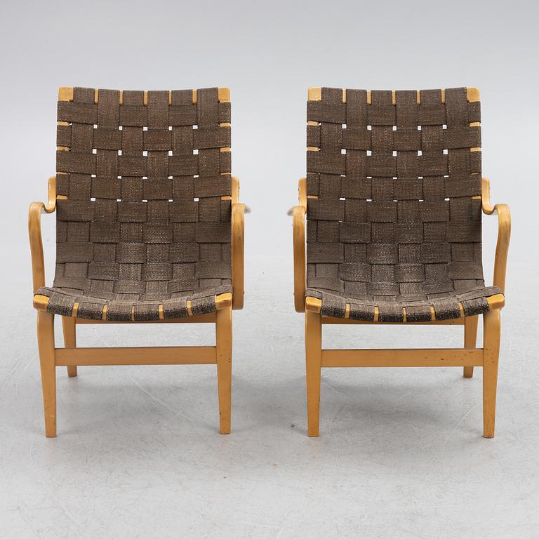 Bruno Mathsson, a pair of 'Eva' armchairs, Firma Karl Mathsson, Värnamo, 1960-61.