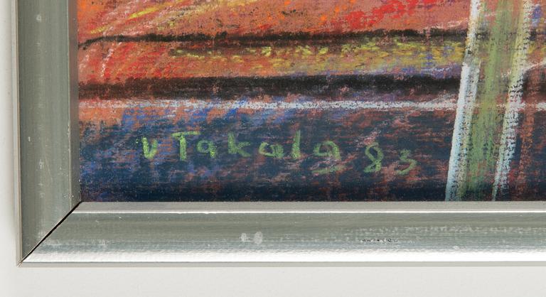 Veikko Takala, mixed media, signed.