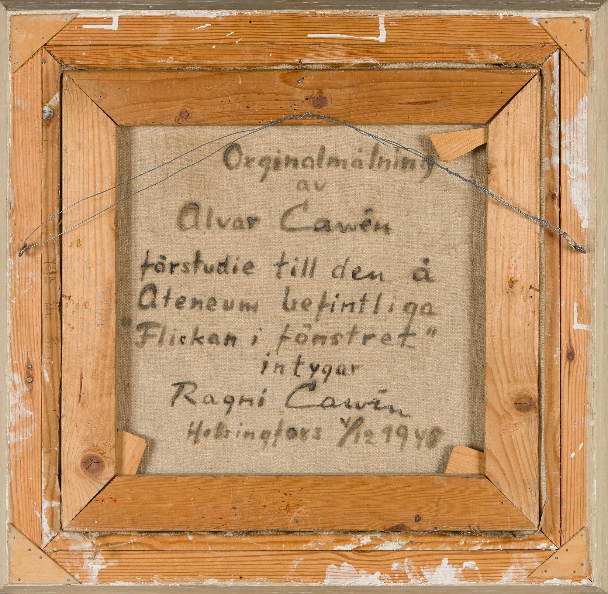 Alvar Cawén, Tyttö ikkunassa.