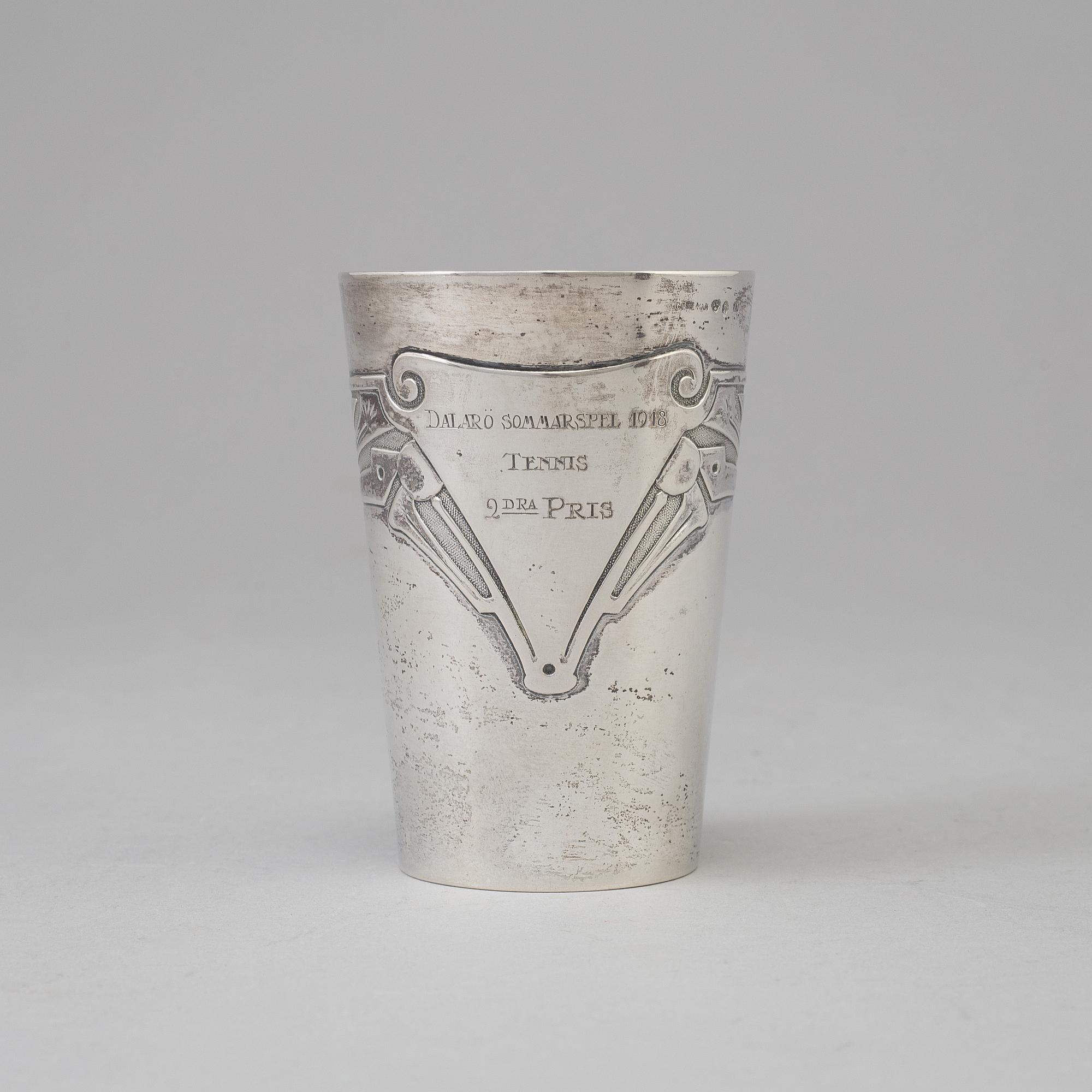 Three Swedish 201th century silver beakers, mark of K Andersson, Carlman and ARG, Stockholm 1903-1949.