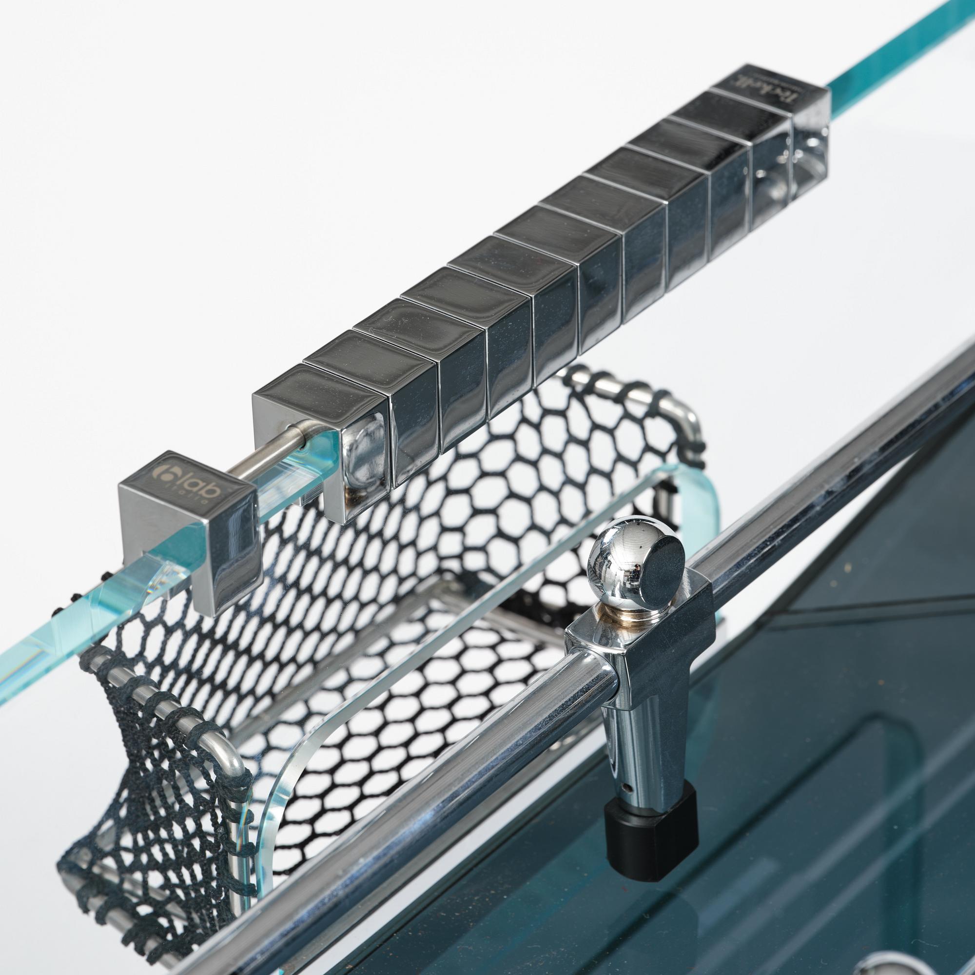 Adriano Design, foosball table, "Cristallino Classic", Teckell, Italy.