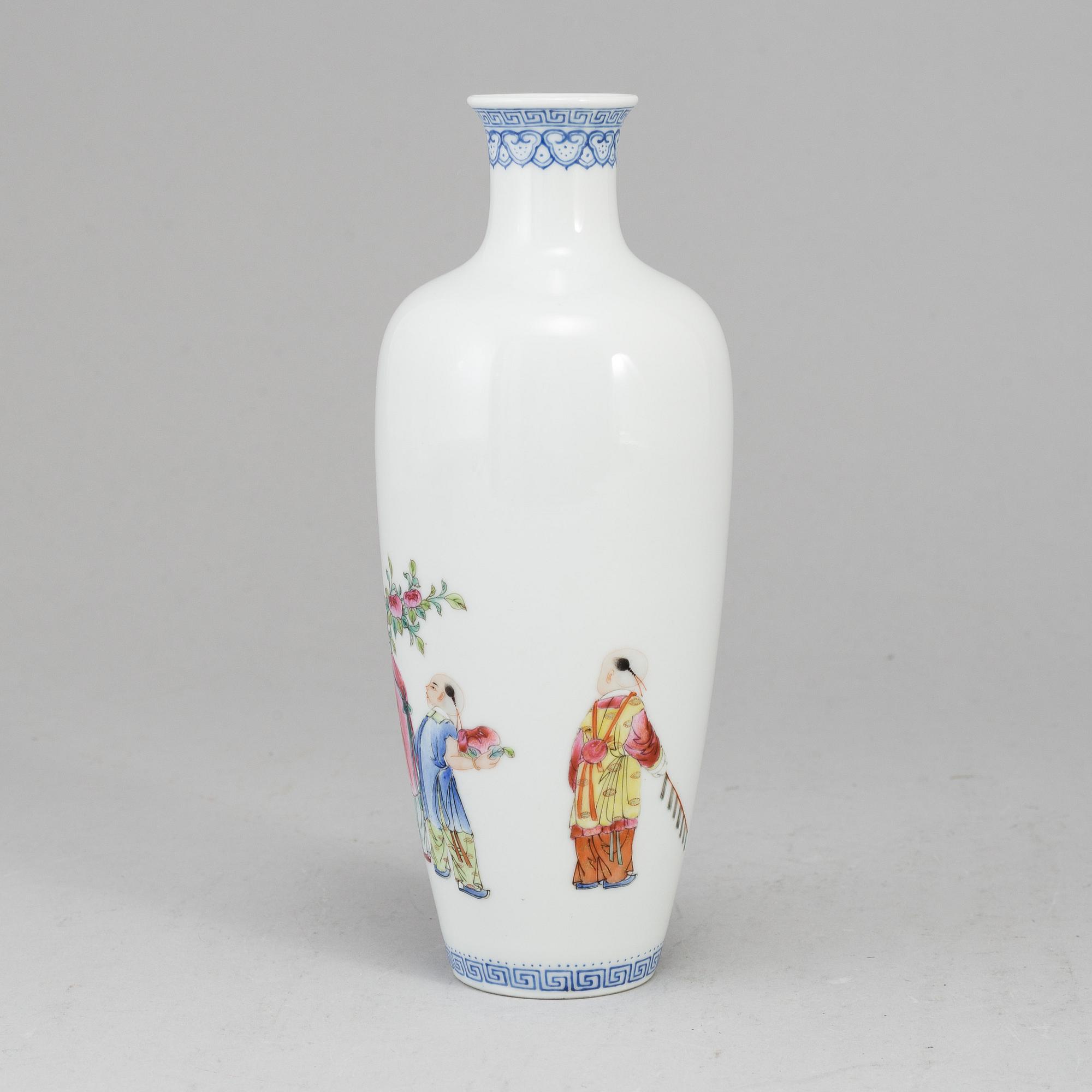 A Chinese famille rose vase, 20th century.