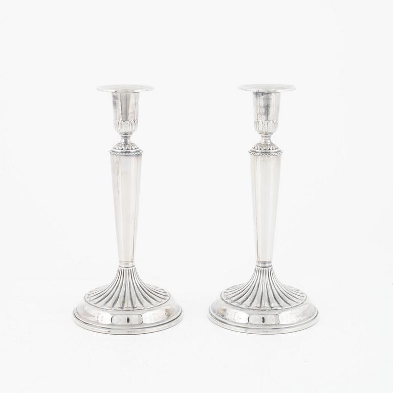 A pair of silver canldesticks, Ceson, Gothenburg 1983.