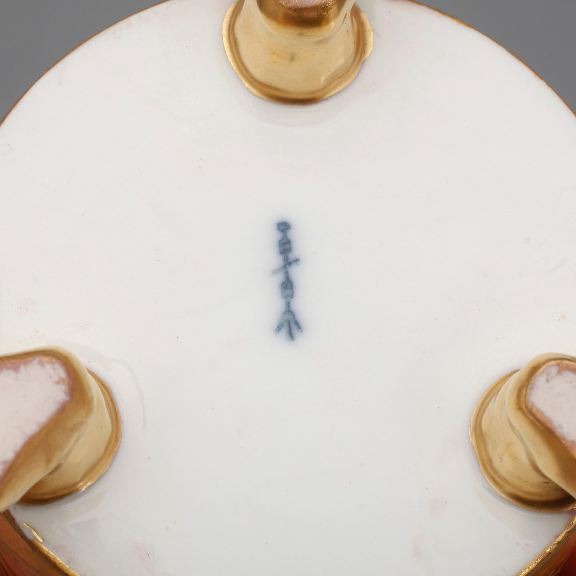 KOPPAR på FAT, 2 st, empire, KPM, Königliche Porzellanmanufaktur, Berlin, 1800-talets första hälft.