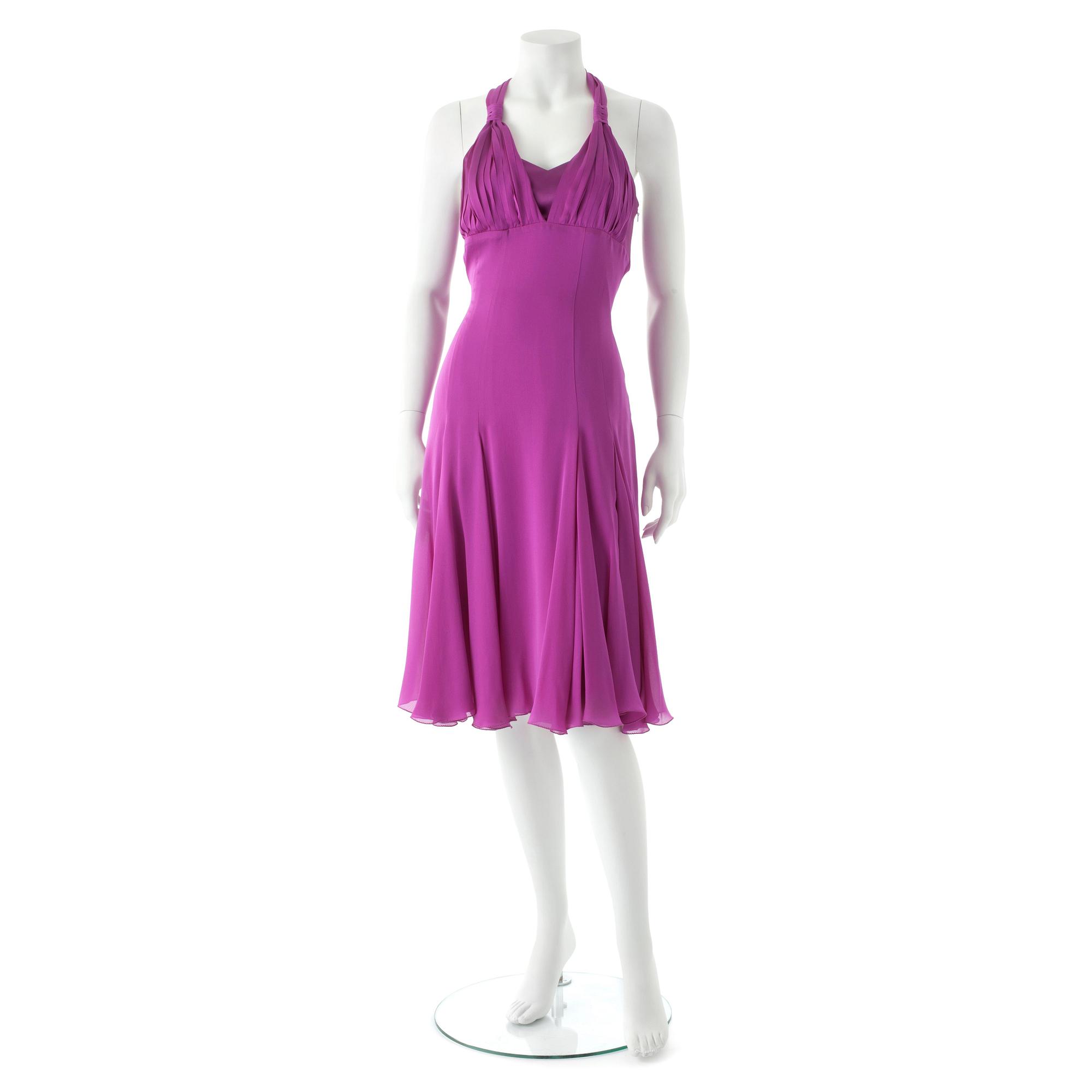 CHARACTÈRE, a pink silk blend cocktail dress.